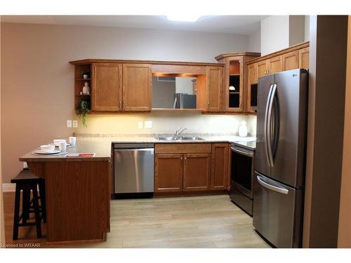 102-80 Bridge Street E, Tillsonburg, ON - Indoor Photo Showing Kitchen With Double Sink