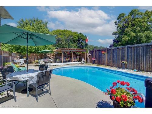 20 Devon Court, Tillsonburg, ON - Outdoor With In Ground Pool With Deck Patio Veranda With Backyard