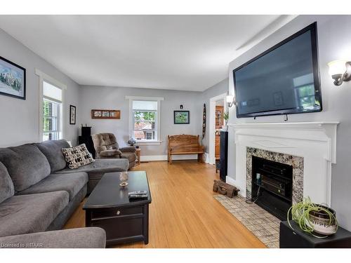10 Sanders Street, Tillsonburg, ON - Indoor Photo Showing Living Room With Fireplace