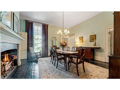 735 Rathbourne Avenue, Woodstock, ON - Indoor Photo Showing Dining Room With Fireplace