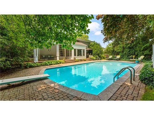 735 Rathbourne Avenue, Woodstock, ON - Outdoor With In Ground Pool With Backyard