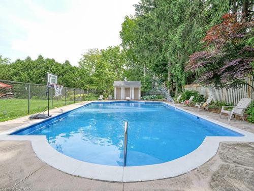 150 Fairview Crescent, Woodstock, ON - Outdoor With In Ground Pool With Backyard