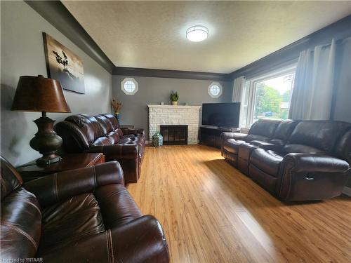 11463 Plank Road Line, Eden, ON - Indoor Photo Showing Living Room With Fireplace