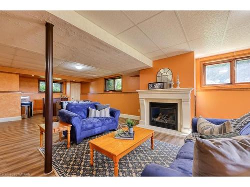 6325 Dundas Street, Thames Centre, ON - Indoor Photo Showing Living Room With Fireplace