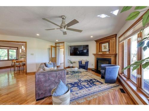 6325 Dundas Street, Thames Centre, ON - Indoor Photo Showing Living Room With Fireplace