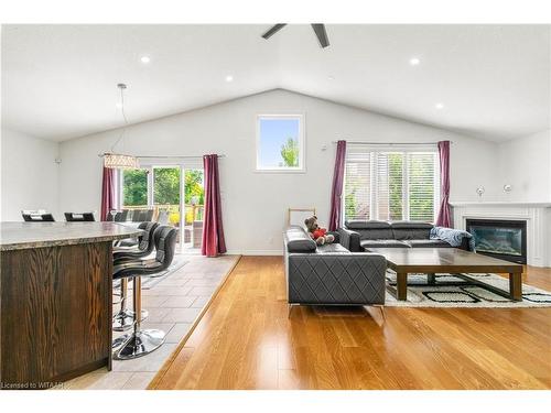 451 Fairway Road, Woodstock, ON - Indoor Photo Showing Living Room With Fireplace