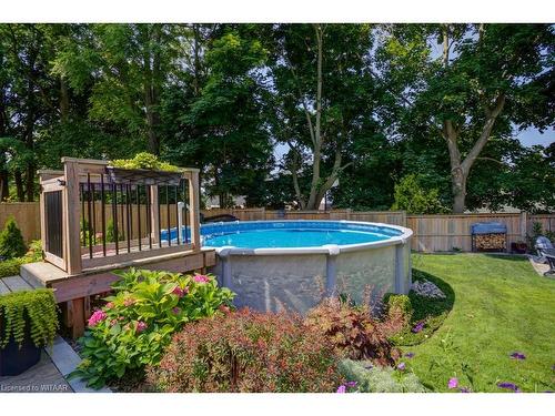 138 Dover Street, Woodstock, ON - Outdoor With Above Ground Pool With Backyard