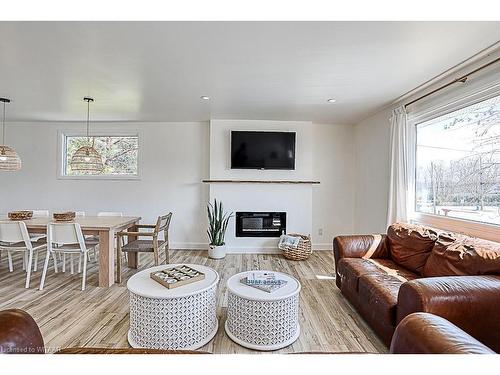 639 Main Street, Sauble Beach, ON - Indoor Photo Showing Living Room With Fireplace