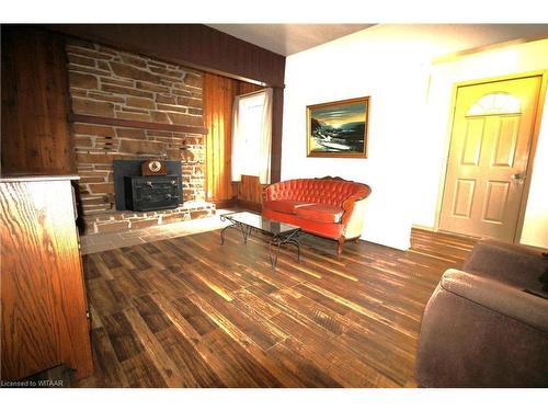 220 Tillson Avenue, Tillsonburg, ON - Indoor Photo Showing Living Room With Fireplace