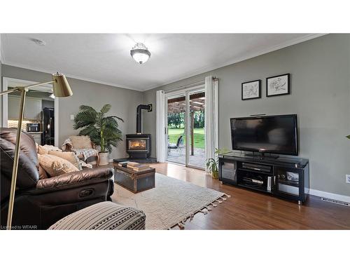 584132 Beachville Road, Ingersoll, ON - Indoor Photo Showing Living Room With Fireplace