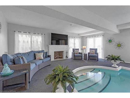 583511 Hamilton Road, Ingersoll, ON - Indoor Photo Showing Living Room With Fireplace