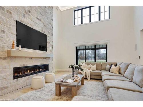 45 August Crescent, Otterville, ON - Indoor Photo Showing Living Room With Fireplace