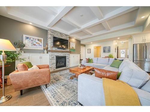 236 Tamarack Boulevard, Woodstock, ON - Indoor Photo Showing Living Room With Fireplace