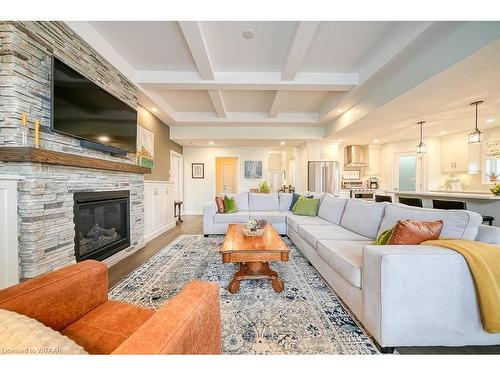 236 Tamarack Boulevard, Woodstock, ON - Indoor Photo Showing Living Room With Fireplace