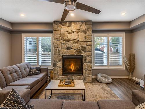 675 Elizabeth Street, Woodstock, ON - Indoor Photo Showing Living Room With Fireplace