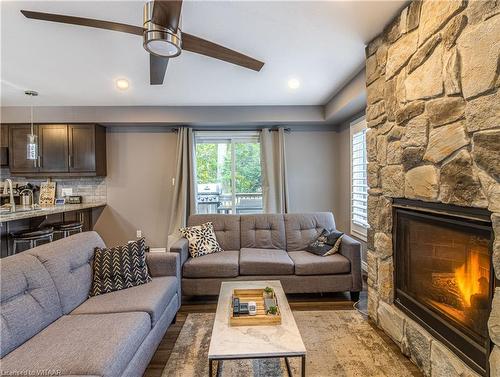 675 Elizabeth Street, Woodstock, ON - Indoor Photo Showing Living Room With Fireplace