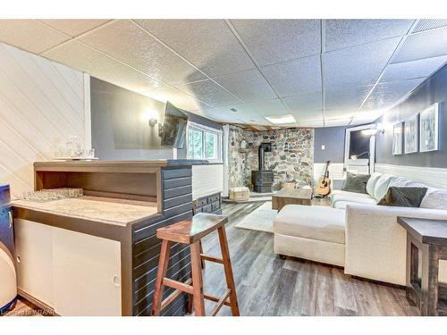 205 Belgrave Street, Woodstock, ON - Indoor Photo Showing Living Room With Fireplace