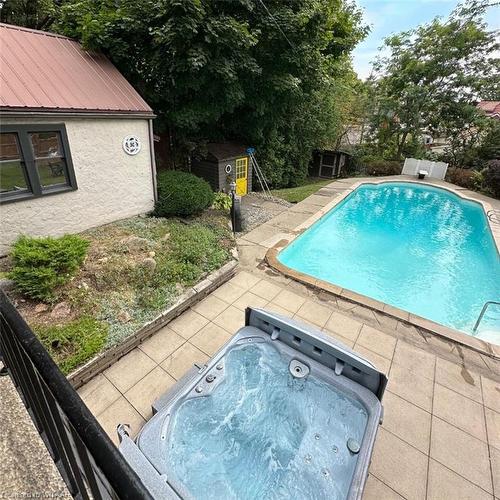 596 Grant Street, Woodstock, ON - Outdoor With In Ground Pool With Backyard