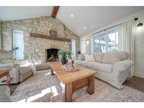 21 Oriole Crescent, Woodstock, ON - Indoor Photo Showing Living Room With Fireplace