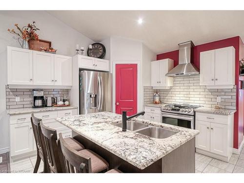 1460 Dunkirk Avenue, Woodstock, ON - Indoor Photo Showing Kitchen With Stainless Steel Kitchen With Double Sink With Upgraded Kitchen