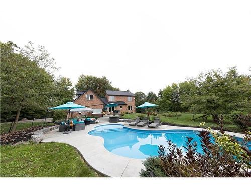 663528 Road 66 Road, Ingersoll, ON - Outdoor With In Ground Pool With Backyard