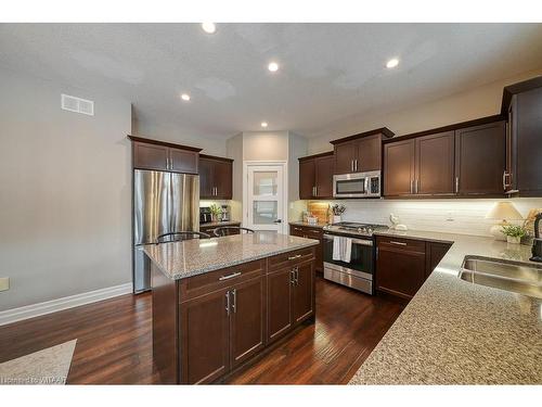 82 Fieldstone Crescent N, Komoka, ON - Indoor Photo Showing Kitchen With Stainless Steel Kitchen With Double Sink