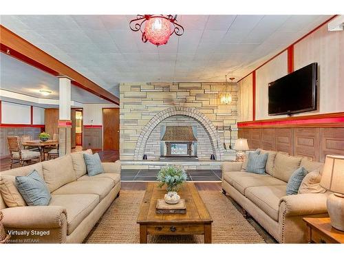 266132 Maple Dell Road, Norwich (Twp), ON - Indoor Photo Showing Living Room With Fireplace