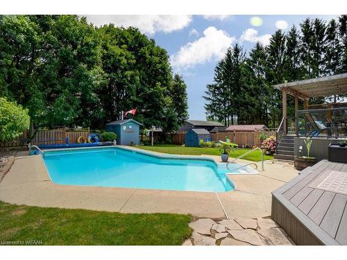 8 Woodcock Drive, Tillsonburg, ON - Outdoor With In Ground Pool With Deck Patio Veranda With Backyard