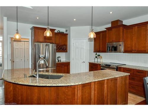 46 Owen Avenue, Gananoque, ON - Indoor Photo Showing Kitchen With Double Sink With Upgraded Kitchen