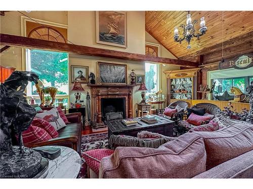 316 Colebrook Road, Yarker, ON - Indoor Photo Showing Living Room With Fireplace