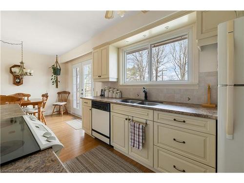 4116 Davidson Road, Inverary, ON - Indoor Photo Showing Kitchen With Double Sink