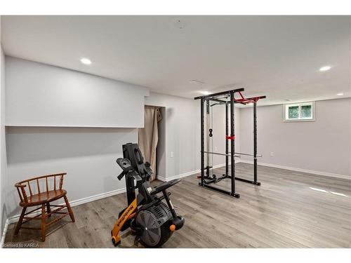 5009 Highway 38, Harrowsmith, ON - Indoor Photo Showing Gym Room