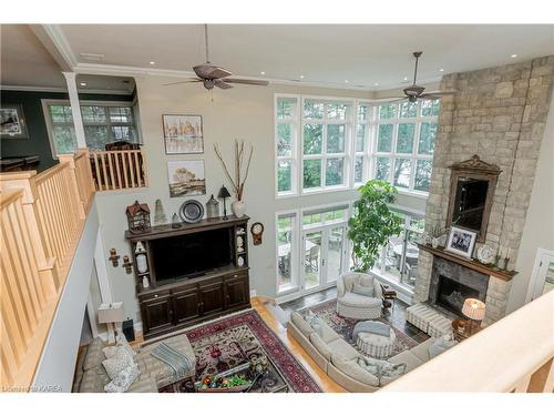 96 Spithead Road, Howe Island, ON - Indoor Photo Showing Living Room With Fireplace
