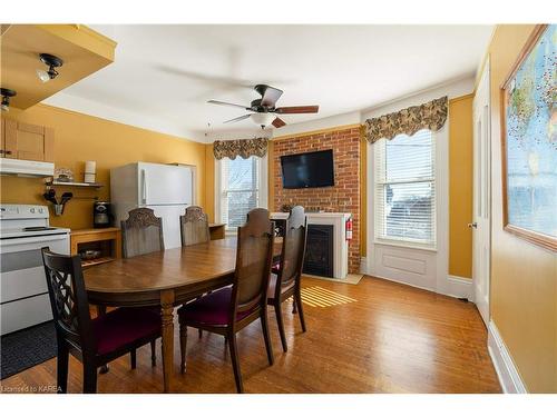 195 Market Street, Gananoque, ON - Indoor Photo Showing Dining Room With Fireplace