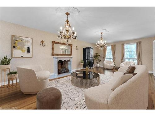2969 Highway 15, Kingston, ON - Indoor Photo Showing Living Room With Fireplace