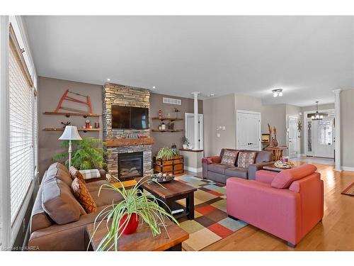 833 Roshan Drive, Kingston, ON - Indoor Photo Showing Living Room With Fireplace