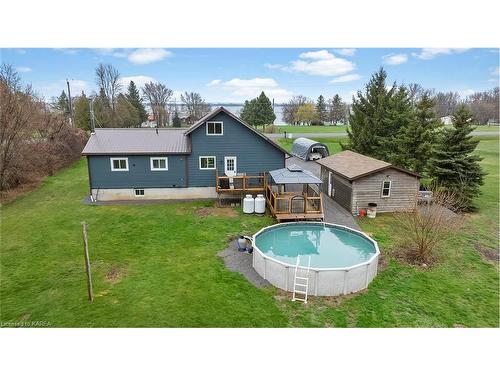 1893B Howe Island Drive, Gananoque, ON - Outdoor With Above Ground Pool With Backyard With Exterior