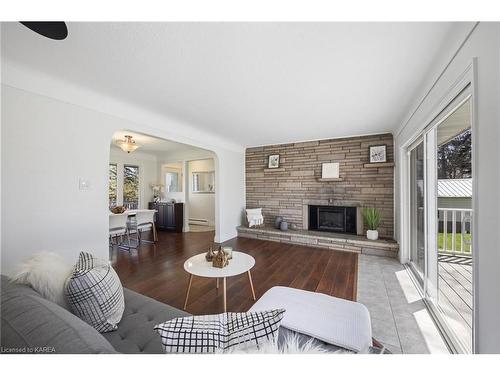 717 Centre Street, Kingston, ON - Indoor Photo Showing Living Room With Fireplace