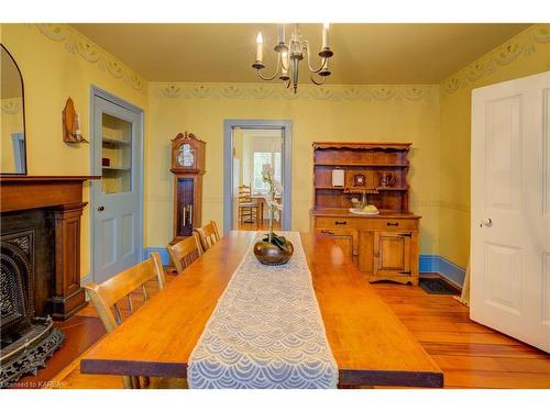 162 Mowat Avenue, Kingston, ON - Indoor Photo Showing Dining Room With Fireplace