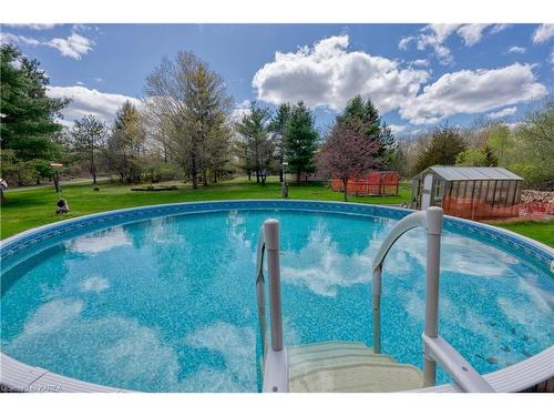 1 Newport Lane, Westport, ON - Outdoor With Above Ground Pool With Backyard