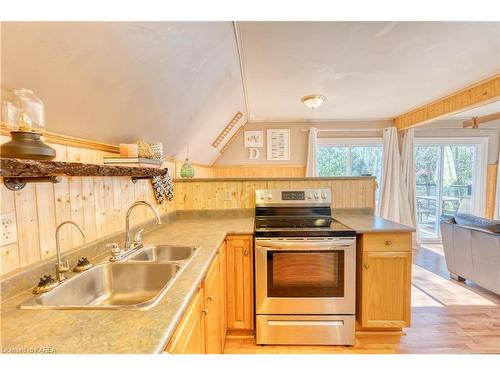 1062 Price Road, Arden, ON - Indoor Photo Showing Kitchen With Double Sink