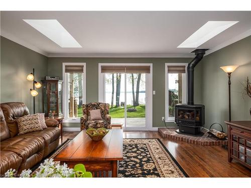 14 Sunset Lane, Napanee, ON - Indoor Photo Showing Living Room With Fireplace