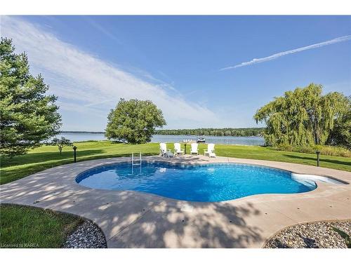 44 Howe Island Drive, Kingston, ON - Outdoor With In Ground Pool With View