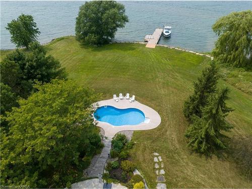 44 Howe Island Drive, Kingston, ON - Outdoor With Body Of Water With In Ground Pool With View