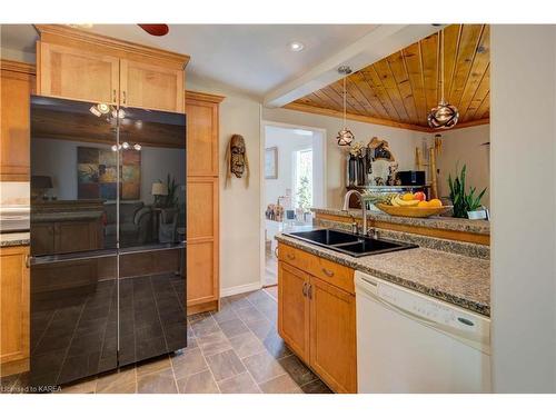13 Bradshaw Road, Tichborne, ON - Indoor Photo Showing Kitchen With Double Sink