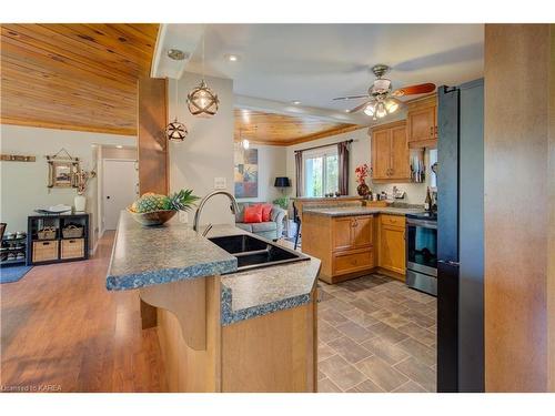 13 Bradshaw Road, Tichborne, ON - Indoor Photo Showing Kitchen With Double Sink