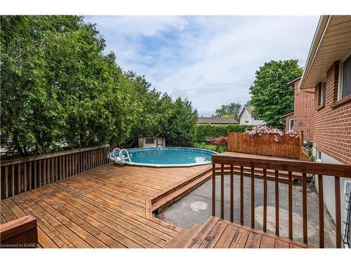 33 Balmoral Court, Kingston, ON - Outdoor With Above Ground Pool With Deck Patio Veranda With Exterior