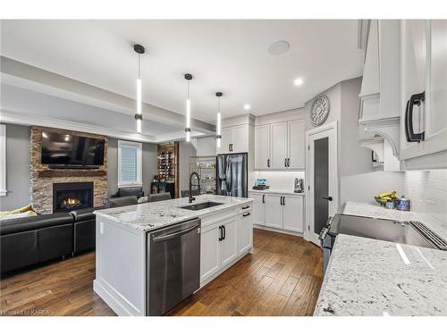 1511 Clover Street, Kingston, ON - Indoor Photo Showing Kitchen With Fireplace With Upgraded Kitchen