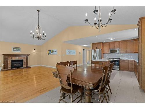 386 Morningside Drive, Kingston, ON - Indoor Photo Showing Dining Room With Fireplace