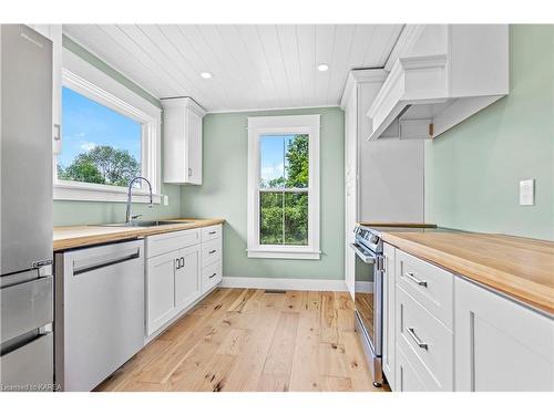 1573 Shales Road, Perth Road Village, ON - Indoor Photo Showing Kitchen With Double Sink